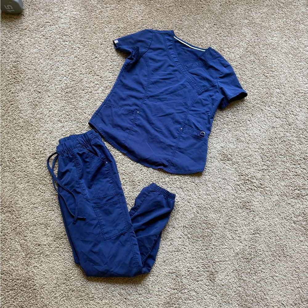 Scrubstar Navy Blue Medical Scrubs Size medium